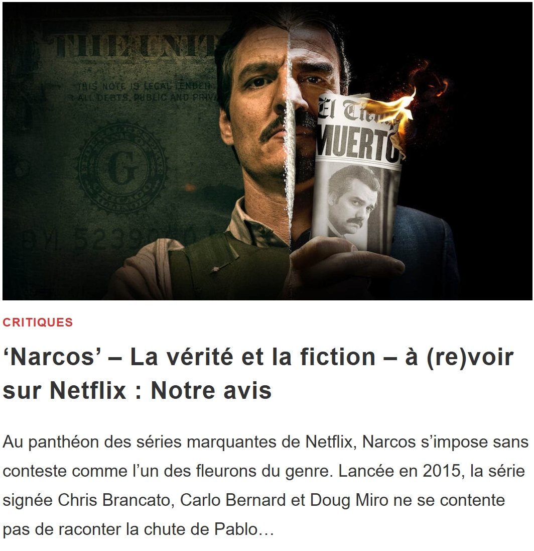 Narcos: à revoir sur Netflix - notre avis