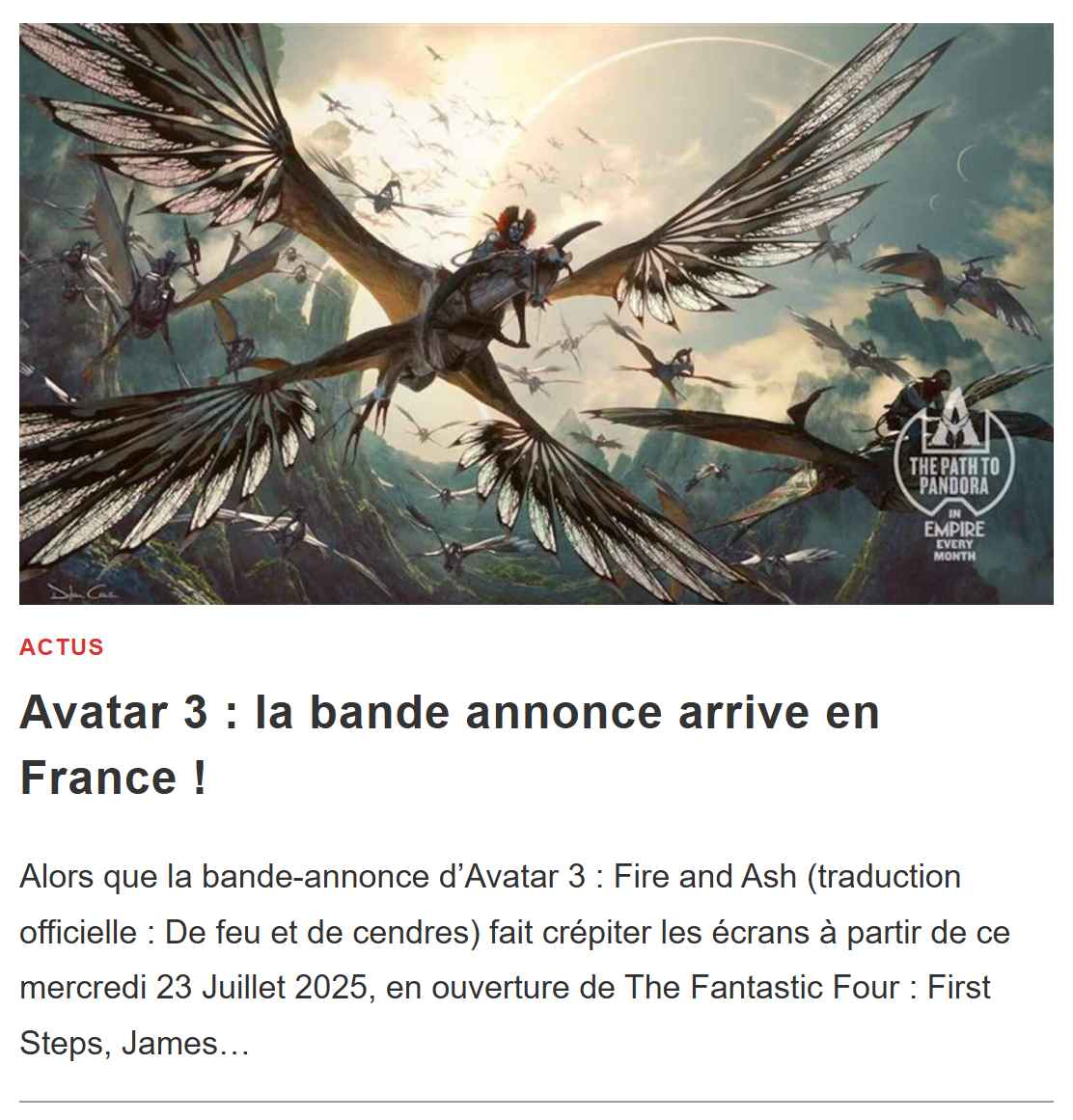 bande annonce avatar 3